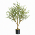 Arbre artificiel olivier 180 cm plastique vert en pot pour intérieur