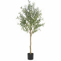 Arbre artificiel olivier 180 cm feuillage vert en PE décoration intérieure