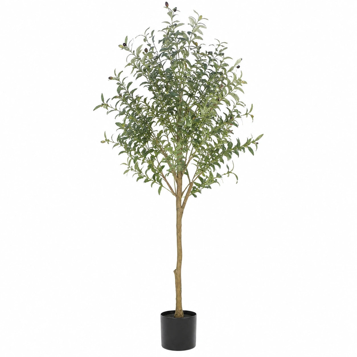 Arbre artificiel olivier 180 cm feuillage vert en PE décoration intérieure