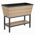 Jardinière surélevée 120 x 60 x 90 cm en bois et acier noir pour extérieur