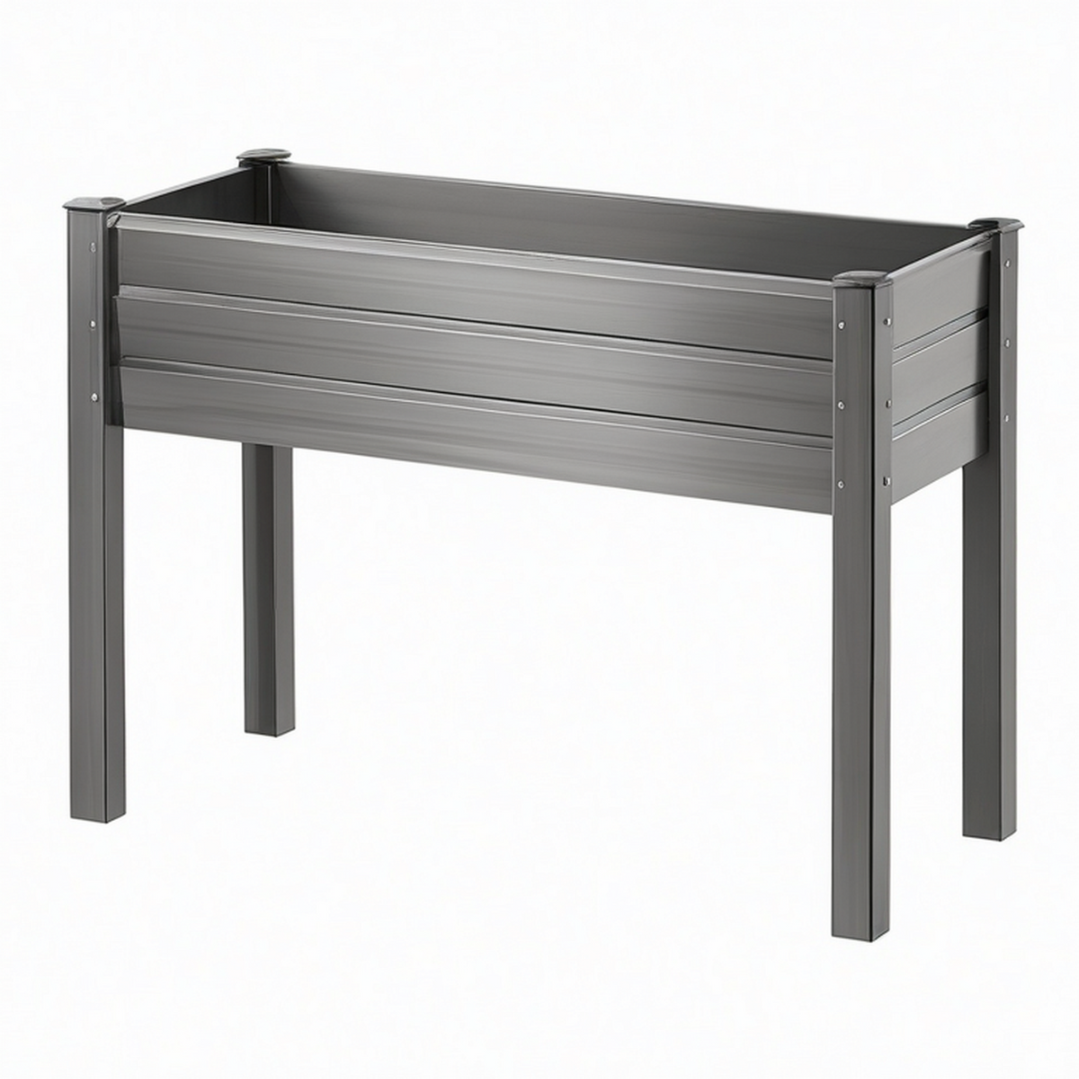 Jardinière surélevée 120 x 60 x 80 cm en acier gris anthracite pour jardin