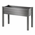 Jardinière surélevée 120 x 60 x 80 cm en acier gris anthracite pour jardin