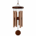 Carillon éolien 90 cm en métal et bois cuivré pour décoration intérieure et extérieure