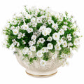 Plante artificielle en pot 45 cm fleurs blanches feuillage vert décoration intérieure