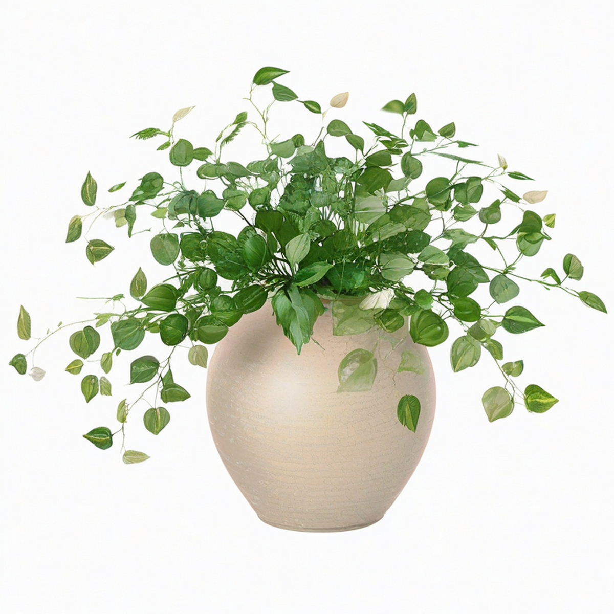 Plante verte artificielle en pot 70 cm feuillage retombant vert style naturel