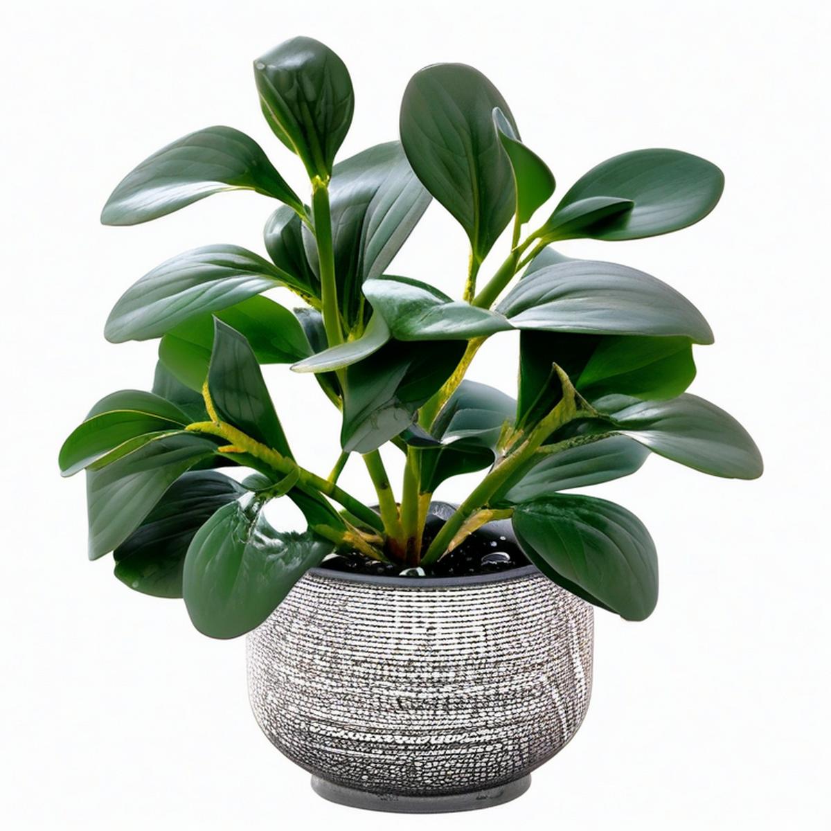 Plante verte artificielle en plastique 75 cm avec pot en céramique décoratif