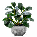 Plante verte artificielle en plastique 75 cm avec pot en céramique décoratif